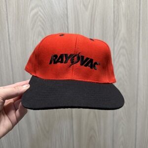 Rayovac Red Black Embroidered Logo Baseball Cap Hat Adjustable Strap Warehouse